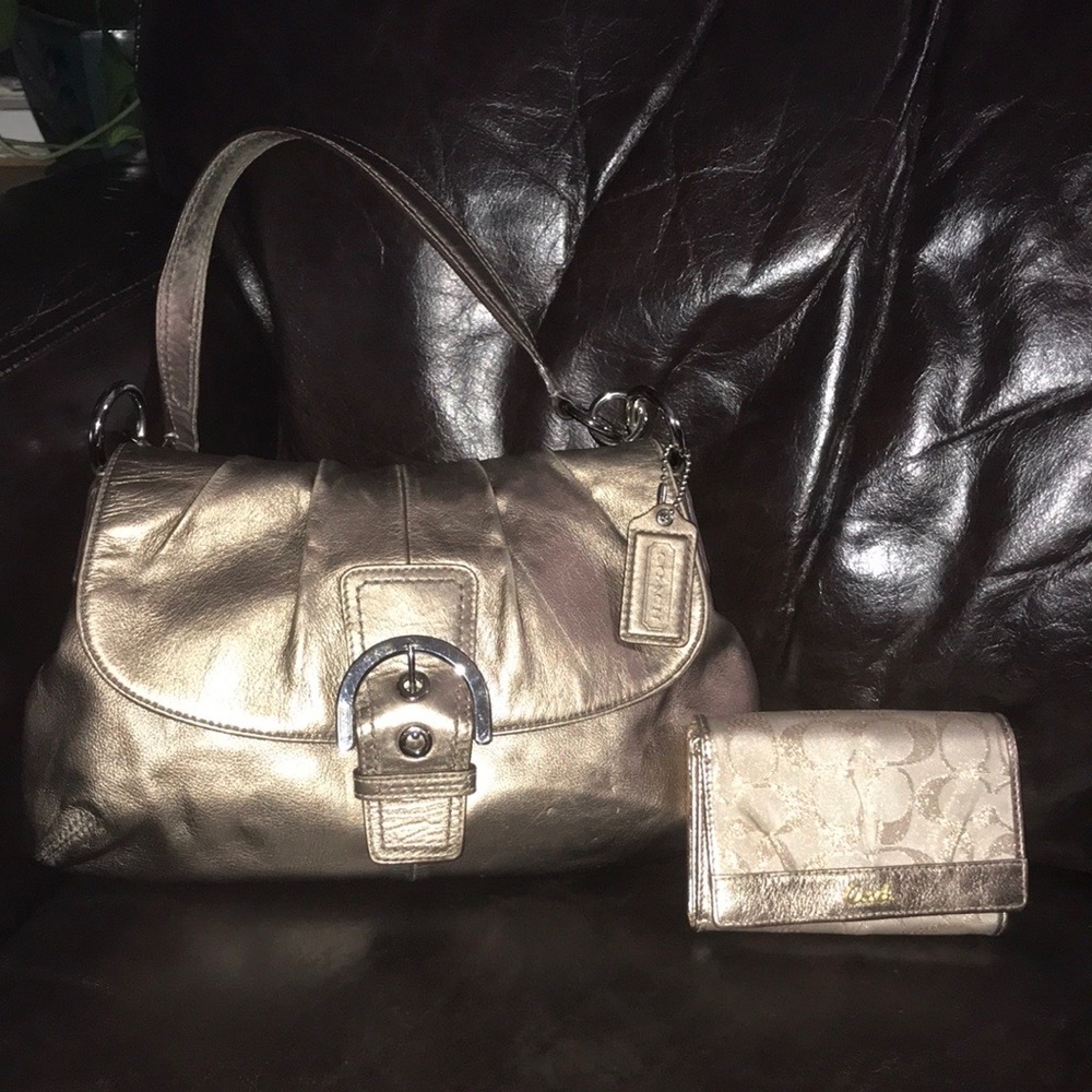 Vintage COACH Leather Shoulder bag & Wallet